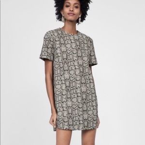 Zara snakeskin print dress